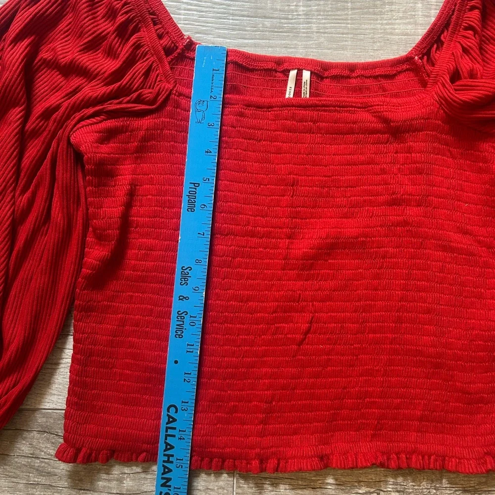 Anthropologie top-ruby red